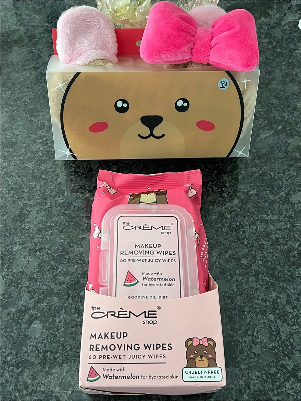 🎸 The Creme Shop Bear Spa Headband & Wipes